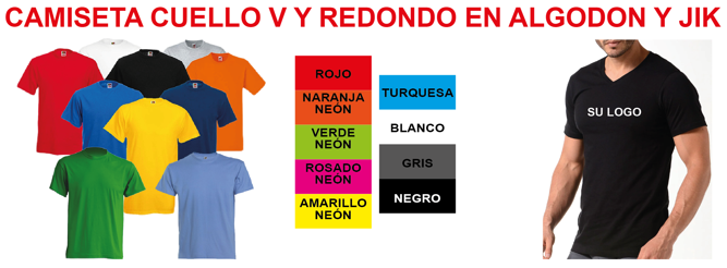 CAMISETA CUELLO V Y CUELLO REDONDO